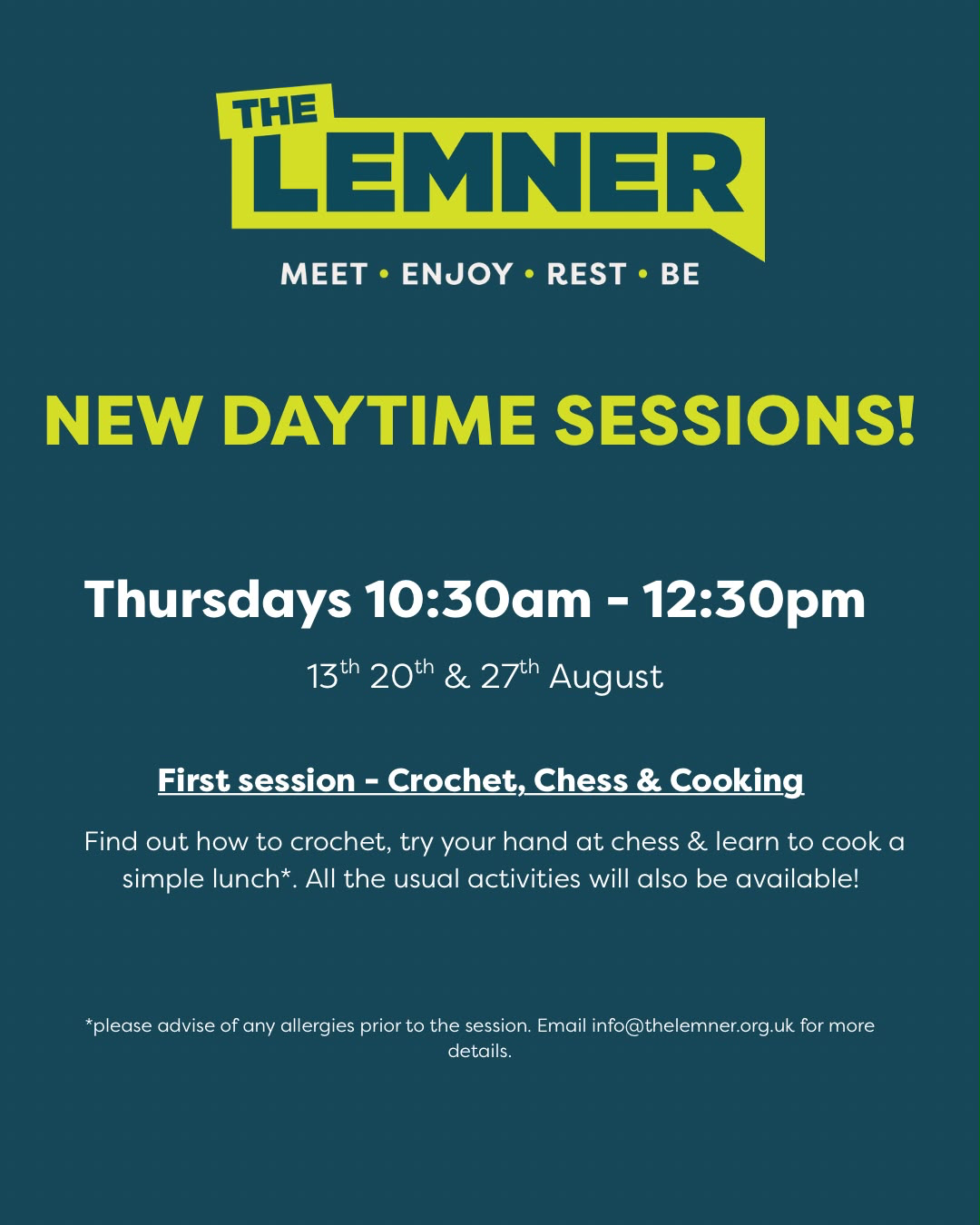 New daytime sessions